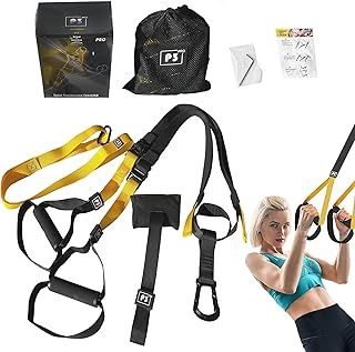 Suspension Trainer Home Gym Equipment, Suspension Training Belt Resistance Band Bar - Suitable for Travelling and for Training Indoor and Outdoor