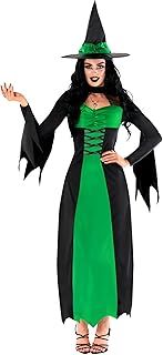 Morph Green Witches Costumes For Women Adult Halloween Witch Dress Outfit Accessories - Spooky Witch Costume