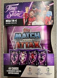 Topps Match Attax 24/25 - Mega Tin 'Time to Shine' - Tin 2 - contains 44 Match Attax cards plus 4 exclusive LE's - Cole Palmer, Jude Bellingham, Alejandro Grimaldo and Federico Dimarco!