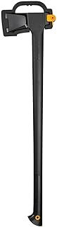 Fiskars Splitting Axe XL, Solid, With protective cover, Non-stick coated, Steel/Plastic and Glass fibre handle, Black/Orange, A26, Length: 92 cm, 2.6 kg, 1052043