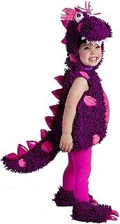 Forever Young Girls Purple Dinosaur Costume Kids Animal Fancy Dress Outfit
