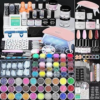 Morovan Acrylic Nail Kit with Drill - Professional Nails Kit Acrylic Set With Everything for Beginners, Glitter Acrylic Nail Set Acrylic Nail Supplies Diy Nail Art Design Salon-Quality