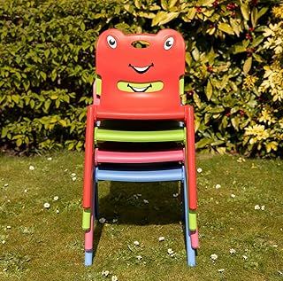 Comfort Time Indoor Outdoor Plastic Kids Chairs Garden Stackable Toddler Children Chair New (Blue)