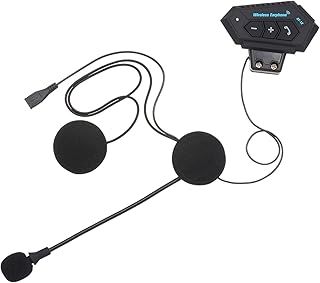 Docooler Motorcycle Helmet Headphones BT+EDR Headset Wireless Helmet Earphones Hands free with Mic Music Call Control USB Charging