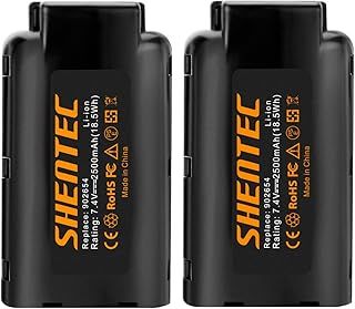 2X Shentec 7.4V 2.5Ah Li-ion Battery Compatible with Paslode 902654 902600 B20543A B20543 CF325LI 918000 IM250A Li