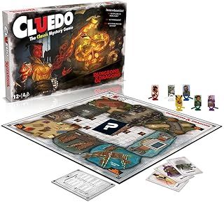 Winning Moves Dungeons and Dragons Cluedo Mystery Board Game, Join Falastar Fisk to discover who was replaced, what weapon was used and where is the Infernal Puzzle box, for ages 12 plus