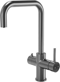 3 in 1 Instant Boiling Water Tap, 2.4L Boiler Unit & Carbon Water Filter | Instant hot Hot Water Tap - Made of Anti Rust Stainless Steel - Kitchen Mixer Tap (Modern, Gunmetal)