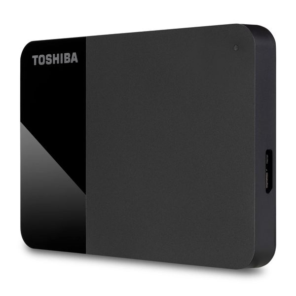 Toshiba Canvio Ready 1TB - tragbare externe 2,5-Zoll-Festplatte mit SuperSpeed USB 3.2 Gen 1, kompatibel mit Microsoft Windows 8, 10 und 11, schwarz (HDTP310EK3AA)