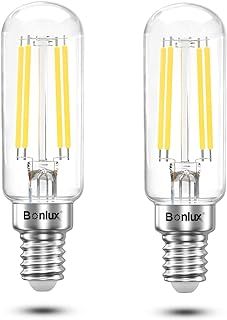Bonlux 4W E14 LED Cooker Hood Bulb T26 Tubular Light Bulb Mini Filament Lamp Cool White 6000K 40W Halogen Replacement for Fridge/Freezer/Extractor/Cooker Hood, E14 Small Edison Screw(2-Pack)