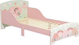 ZONEKIZ Toddler Bed Frame, Kids Bedroom Furniture for Ages 3-6 Years, 77 x 143 x 60cm - Pink