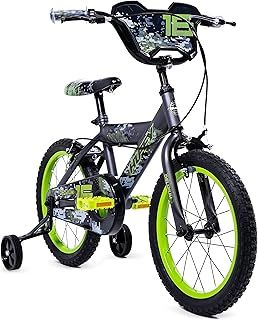 Huffy Delirium 16 inch BMX Style Boys Bike - Green + Gunmetal Grey 5-7 Years