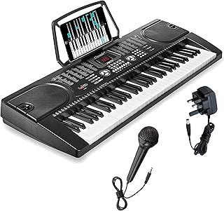 Crystals 61 Keys Teaching Type Electronic Keyboard Digital Music Instrument Piano & Microphone