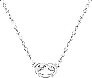 PAVOI 14K Yellow Gold Plated Infinity "Forever Love" Knot Necklace Pendant