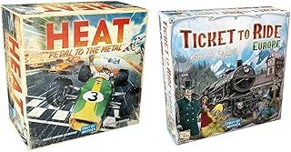 Days of Wonder, Heat: Pedal to the Metal, DOW9101, Multicolor & Days of Wonder | Ticket to Ride Europe Board Game | Ages 8+ |