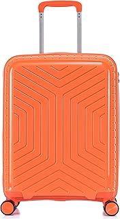 20” Cabin Ryanair, EasyJet, BA, Jet 2 Hard Shell Approved Hand Luggage Polypropylene Suitcase 4 Wheel Spinner Luggage PP20 Orange
