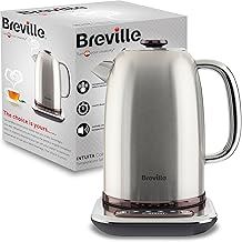 Breville Selecta Temperature Select Electric Kettle | 1.7L | 3kW Fast Boil | Digital Temperature Control | Brushed Stainless Steel [VKT159]