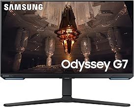 Samsung Odyssey G7 LS28BG700EPXXU 28" 4K UHD Smart Gaming monitor with Speakers - HDMI 2.1, 144 Hz, 1ms, Full Smart Platform, 3840x2160, HDR400, USB Hub, Displayport, Freesync Premium Pro