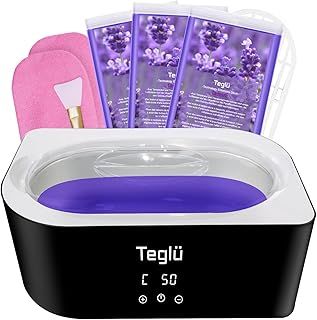 Paraffin Wax Machine for Hand and Feet 4L with 3x 450g Paraffin Wax Refill for Hand and Foot Spa, Black