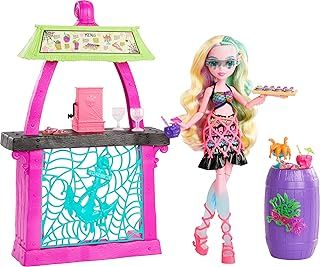 Monster High Doll and Playset, Lagoona Blue Scare-adise Island Snack Shack with Food Accessories and Color Change Drinks, HRP70
