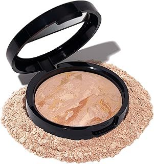 LAURA GELLER Baked Balance-n-Brighten Colour Correcting Powder Foundation (Fair) Buildable Light to Medium Coverage Baked Foundation, Demi-Matte Finish