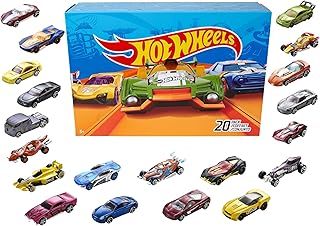 Hot Wheels Set of 20 Toy Cars, Assorted Styles, Toy Trucks and Cars in 1:64 Scale with Realistic Details and Decos, Collectible Cars for Kids Ages 3 and Up, Styles May Vary, DXY59