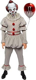 Mens Pennywise The Clown Adults Fancy Dress IT Costume Circus Halloween Horror