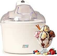 Ice Cream, Sorbet and Frozen Yoghurt Maker Machine – 1.5 Litre Capacity – Makes Delicious Home Made Ice cream in just 20 Minutes, Includes Favourite Recipes