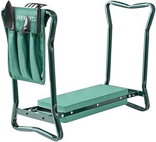 Garden Kneeler with Handles,2-in-1 Soft Foam Kneeling Pad,Portable Kneeler Seat With Removable Tool Pouch,Folding Padded Garden Kneeler,Lightweight Gardening Stool Garden Kneeling Bench for Gardening