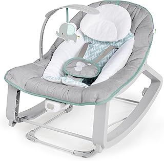 Ingenuity Keep Cozy 3-in-1 Grow with Me Vibrating Baby Bouncer, Seat & Infant to Toddler Rocker, Vibrations & Toy Bar, 0-30 Months Up to 40 lbs (Weaver)
