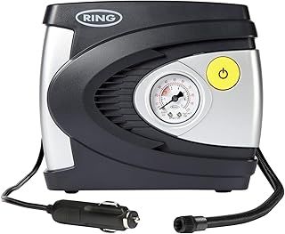 Ring RAC610 In-Car Air Compressor for Cars and Commercial Vehicles 12 V / 85 W / 100 psi / 7 bar, Includes Led Light
