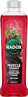 Radox Mineral Therapy Muscle Therapy Bath Soak uniquely blended with minerals, herbs, black pepper & ginseng for a rejuvenating bubble bath 500 ml