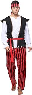 Adult Pirate Costume Sea Captain Adult Halloween Men Costumes Pirate Outfit for Dress Up Party
