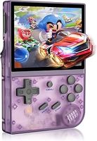 LKOHJF Anbernic RG35XX Handheld Game Console Retro Games Consoles with 3.5 Inch IPS Screen 64G TF Card 5474 Classic Games 2100mAh Battery Support Linux, HDMI and TV Output Purple