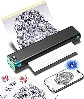 Phomemo M08F Tattoo Printer Tattoo Stencil Machine A4 Tattoo Thermal Printer Drawing For DIY,Temporary and Permanent Tattoos with 10pcs Tattoo Transfer Paper