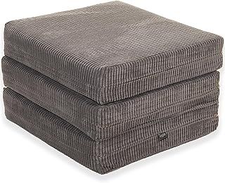 Adult Z Bed Futon Mattress Chairbed Footstool Morphing Furniture Grey