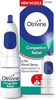 Otrivine Decongestant Nasal Spray, Nose Spray for Congestion & Blocked Nose Relief, 10ml