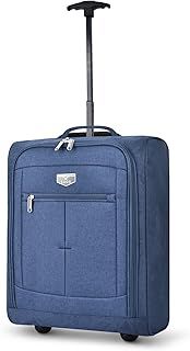 LUGG EasyJet 45x36x20 Carry-On Suitcase – Underseat Cabin Bag – Lightweight Hand Luggage 1.4kg 33L – Durable 600D Polyester –Push-Up Trolley,Strong Wheels–Ryanair,British Airways Overhead Locker–Blue