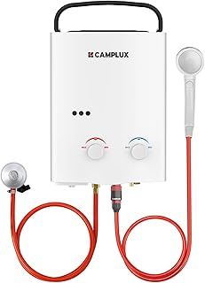 CAMPLUX AY132N 5L Portable Gas Water Heater, Outdoor Shower for Camping, RV, Washing Horses
