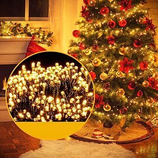 2000 LED Christmas Fairy String Lights Outdoor, 50M Warm White Christmas Light Decoration Plug in Ambiance Lighting IP44 8 Modes Cluster Lights for Tree, Garden, Patio, Balcony, Bedroom