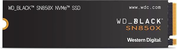 WD_BLACK SN850X 2TB SSD, M.2 2280 NVMe SSD, Read speeds up to 7300 MB/s, Write speeds up to 6,600 MB/s, Gaming Expansion SSD, PCIe Gen4 NVMe, High Performance Internal SSD, Black