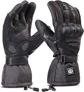 day wolf Heated Motorcycle Gloves IPX66 Waterproof Touch Screen 7.4V 2200MAH Electric Rechargeable Battery for Winter Biking Skiing Cycling Hunting Fishing Men Women