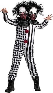 Morph Two-headed Clown Costume Boys, Clown Halloween Costumes Kids, Killer Clown Costume Kids, Scary Clown Costume Kids