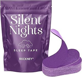 Sleep Tape Mouth Strips Reduces Mouth Breathing and Snoring for Men & Women-Snoring Aid, Pain-Free Removal Tape, Soft Grade Fabric (30 Strips-Purple)