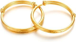 Ethlyn 18K Gold Plated Kids Baby Expandable Adjustable Charm Bracelet Bracelets Birthday 2pcs/lot