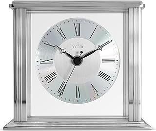 Acctim Mantel Clock, Metal, Silver, 13.7 x 15.5 x 6.8