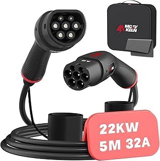 Type 2 EV Charging Cable 22kW 5M -Mode 3 Charging Cable for EV - 32A| 3 Phase| 5M TPU Charging Cable compatible with Tesla/BMW/MG/KIA