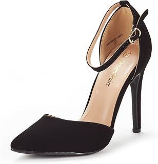 DREAM PAIRS Women's Pointed Toe Ankle Strap High Heels Pumps Dress Court Shoes