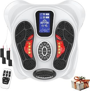 Foot Massagers for Pain and Circulation, EMS & TENS Foot Circulation Machine for Pain, Plantar Fasciitis, Neuropathy, Fight Soreness, Reduce Swelling, with 99 Intensities, 15 Programmes
