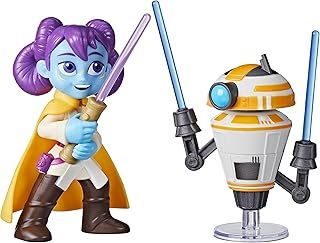 Star Wars Pop-Up Lightsaber Duel, Lys Solay & Training Droid Action Figures, 4"-Scale Star Wars Toys for Kids