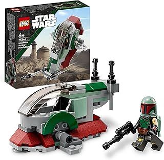 LEGO Star Wars Boba Fett's Starship Microfighter, Buildable Toy Vehicle with Adjustable Wings and Flick Shooters, The Mandalorian Set for Kids 75344